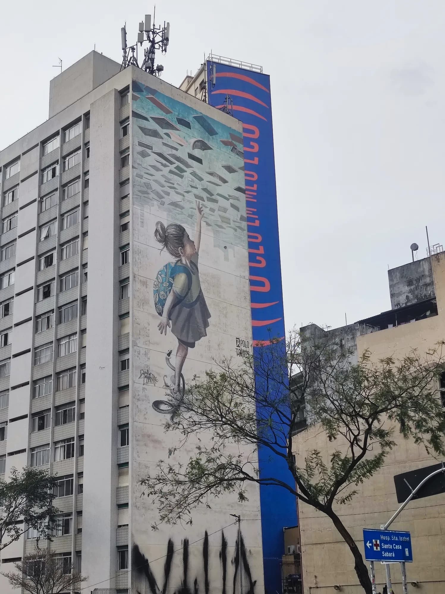 Mural Nina (Educação Não É Crime) - Apolo Torres