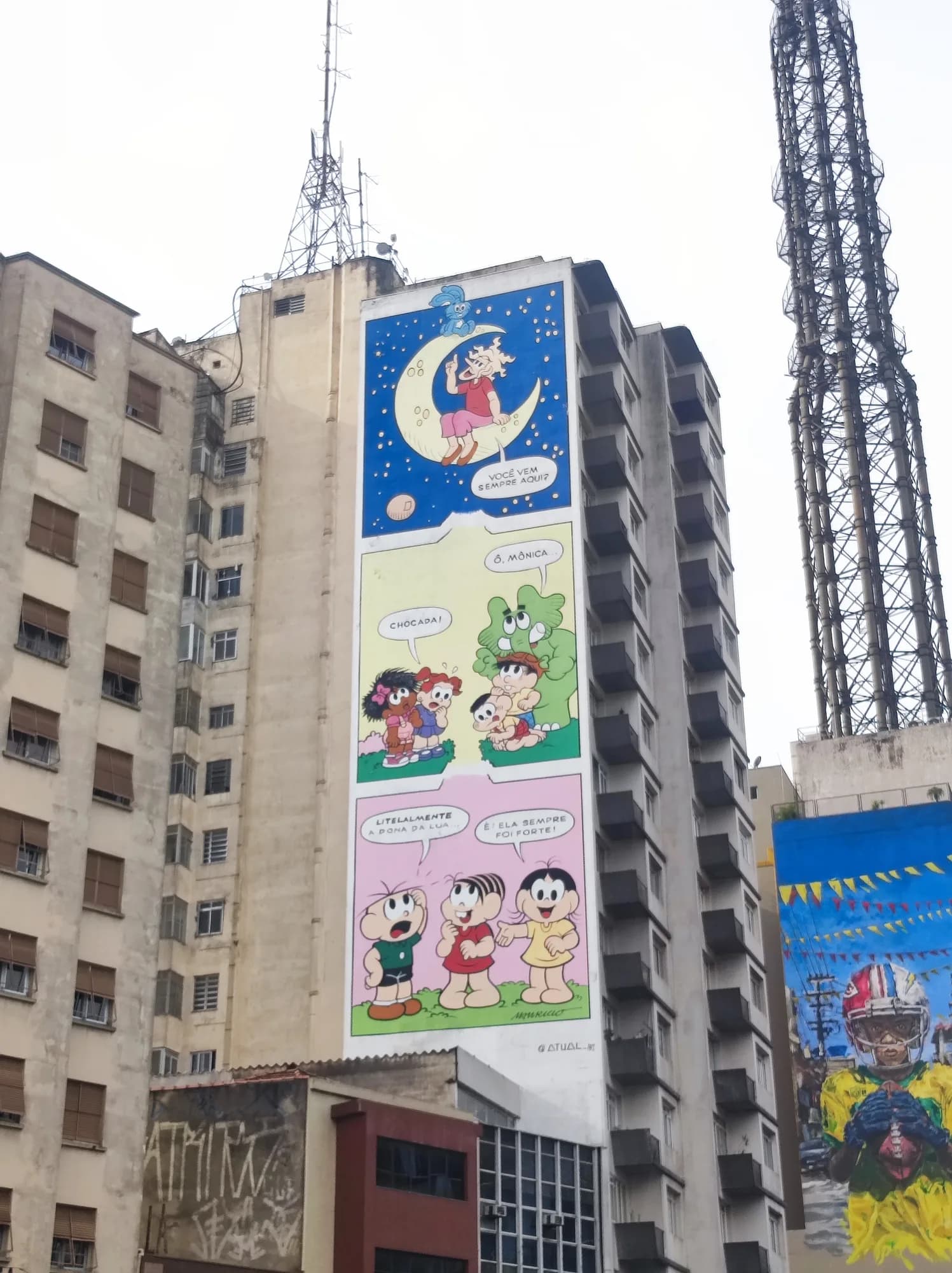 Mural Tirinha 60 Anos da Mônica - Mauricio de Sousa