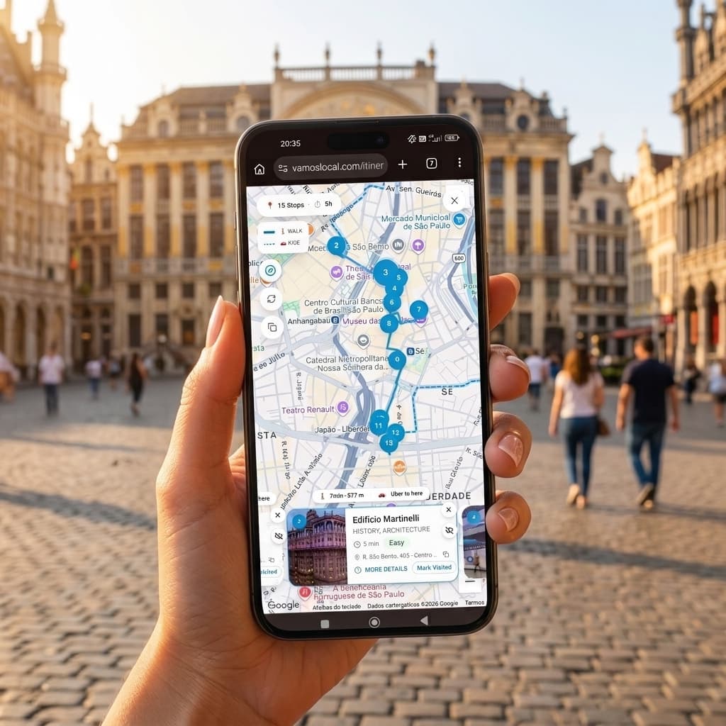 Vamos App Map on Phone